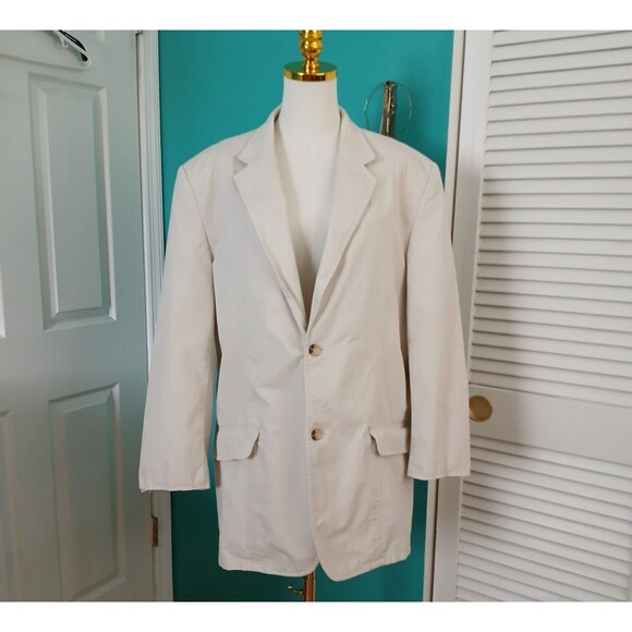 Claiborne Men's Blazer Suit Sport Jacket Size 44R Cotton Work Office Career - Picture 1 of 16
